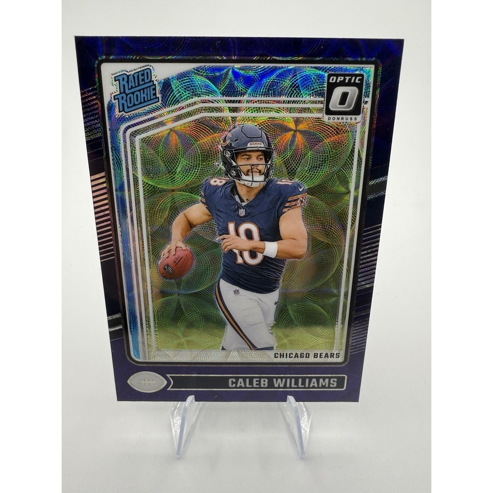 2024 Panini Donruss Optic - Rated Rookie Caleb Williams #201 Purple Scope Prizm